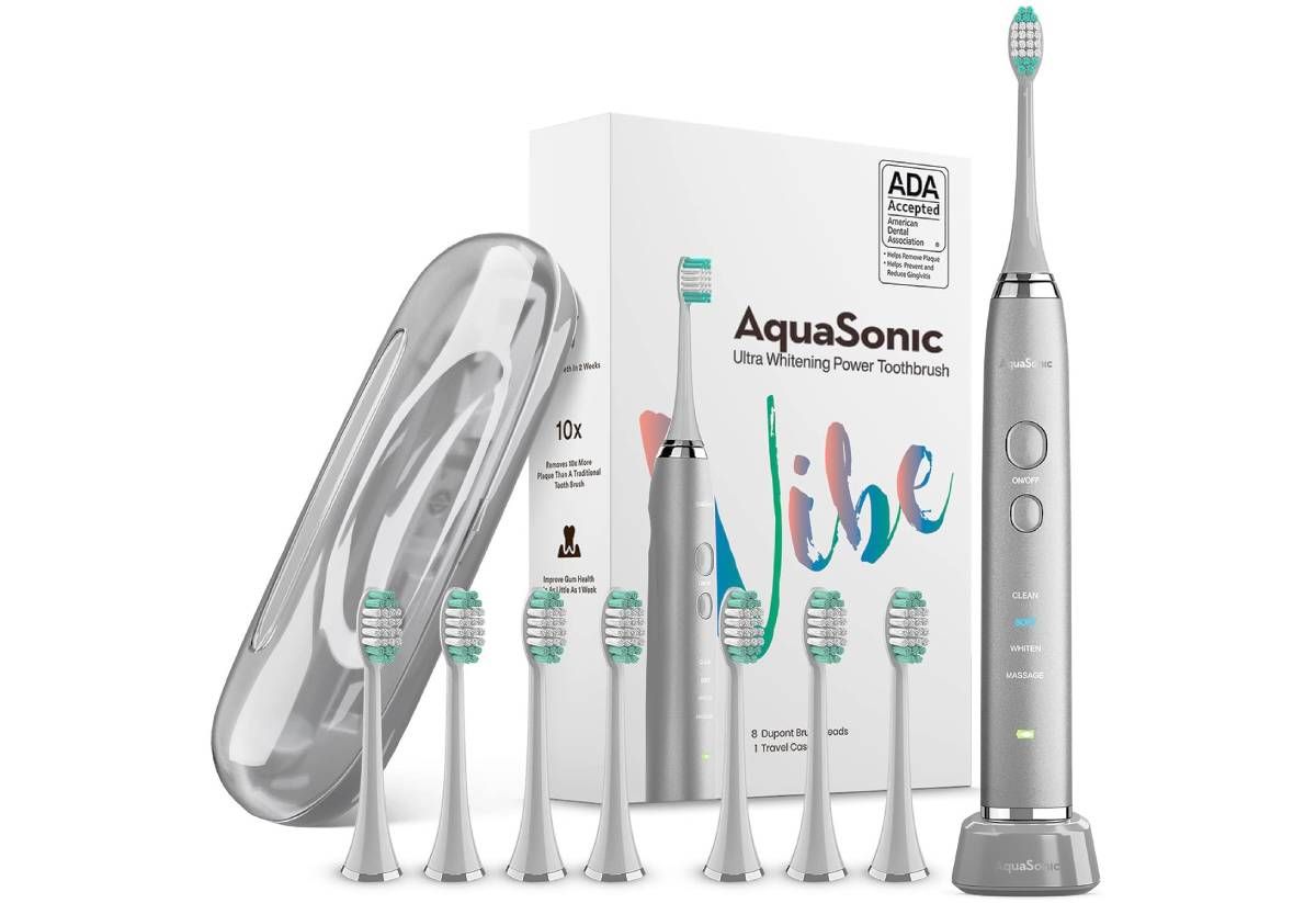 aquasonic vibe schallzahnbürsten set